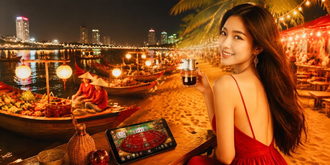 Người chơi tại Nha Trang trải nghiệm jackpot trực tuyến trên điện thoại bên cà phê buổi sáng